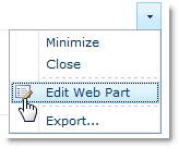 Edit Web Part Menu