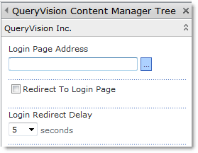 QueryVision Login Page Address Properties