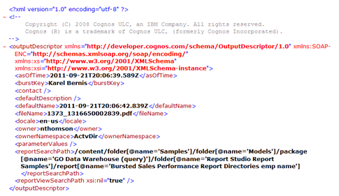 Cognos Report Bursting Pdf